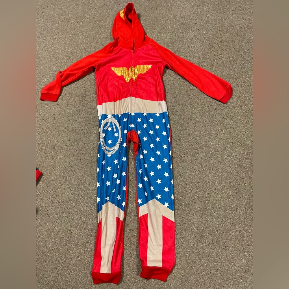 DC Wonder Woman One-Piece Hooded Pajamas